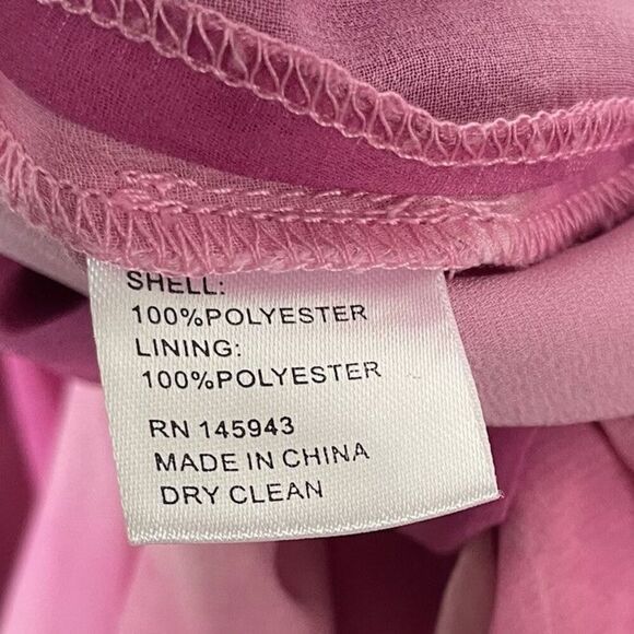 TOCCIN Romper Women 6 Pink Tie Dye Plunge Neckline Open Back Sheer Lined - Picture 12 of 12